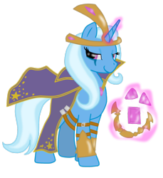 Size: 1100x1200 | Tagged: safe, artist:virenth, character:trixie, species:pony, species:unicorn, clothing, costume, crossover, female, league of legends, leblanc, magic, mare, simple background, solo, transparent background