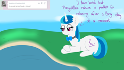 Size: 1920x1080 | Tagged: safe, artist:verminshy, character:dj pon-3, character:vinyl scratch, nature, swapped cutie marks, tumblr