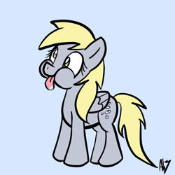 Size: 750x750 | Tagged: safe, artist:datahmedz, character:derpy hooves, species:pegasus, species:pony, female, mare, solo, tongue out