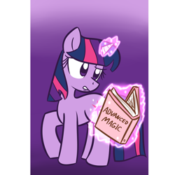 Size: 5000x5000 | Tagged: safe, artist:datahmedz, character:twilight sparkle, character:twilight sparkle (unicorn), species:pony, species:unicorn, absurd resolution, book, female, glowing horn, horn, magic, mare, reading, solo, telekinesis
