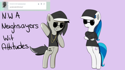 Size: 1920x1080 | Tagged: safe, artist:verminshy, character:dj pon-3, character:octavia melody, character:vinyl scratch, nwa, rap, swapped cutie marks, tumblr