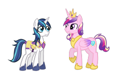 Size: 2160x1440 | Tagged: safe, artist:thecheeseburger, character:princess cadance, character:shining armor, gleaming shield, prince bolero, rule 63