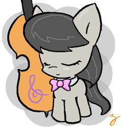 Size: 504x516 | Tagged: safe, artist:zutcha, character:octavia melody, cello, cute, female, filly, musical instrument, solo