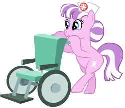 Size: 4154x3600 | Tagged: safe, artist:boneswolbach, character:nurse sweetheart, female, simple background, solo, transparent background, vector, wheelchair