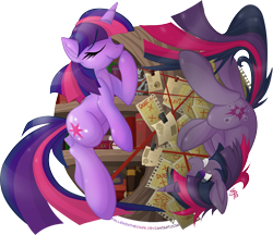 Size: 1500x1293 | Tagged: safe, artist:falleninthedark, part of a set, character:twilight sparkle, duality, simple background, transparent background, twilight snapple