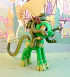 Size: 815x900 | Tagged: safe, artist:krowzivitch, species:pony, askmedusapony, gorgon, hilarious in hindsight, medusa, ponified, sculpture, snake, solo