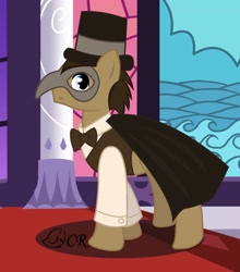 Size: 2819x3200 | Tagged: safe, artist:ladypixelheart, character:doctor whooves, character:time turner, high res, male, masquerade, solo