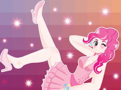Size: 900x668 | Tagged: safe, artist:ladypixelheart, character:pinkie pie, female, humanized, solo