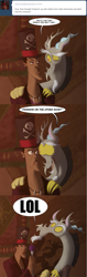 Size: 1107x3506 | Tagged: safe, artist:peachiekeenie, character:discord, comic, crossover, discorderlyconduct, disney, doctor facilier, dr.facilier, shadow, tumblr