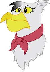 Size: 410x583 | Tagged: safe, artist:starryoak, character:gustave le grande, species:griffon, bust, gustave le grande, neckerchief, rule 63, simple background, solo, transparent background
