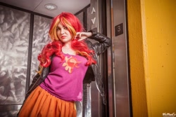 Size: 2048x1365 | Tagged: safe, artist:lochlan o'neil, character:sunset shimmer, species:human, my little pony:equestria girls, cosplay, irl, irl human, photo, solo
