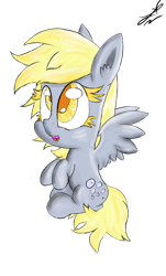 Size: 472x784 | Tagged: safe, artist:magical disaster, character:derpy hooves, species:pegasus, species:pony, bubblehead, cute, female, happy, mare, solo