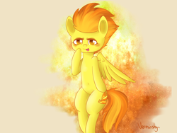 Size: 2000x1500 | Tagged: safe, artist:verminshy, character:spitfire, belly button, female, solo