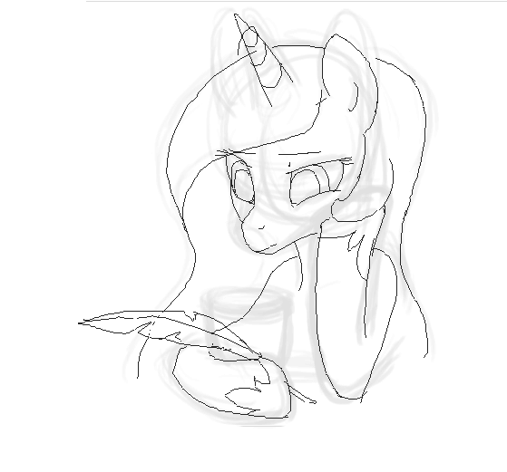 Size: 559x521 | Tagged: safe, artist:tomatocoup, character:princess celestia, animated, crying, feather, female, frame by frame, holding, hoof on cheek, jewelry, monochrome, pen, regalia, sad, sitting, sketch, solo, squishy cheeks, tired, wavy mane