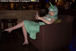 Size: 1024x683 | Tagged: safe, artist:lochlan o'neil, character:lyra heartstrings, species:human, 3ds, animeland wasabi, cosplay, irl, irl human, photo, solo, video game