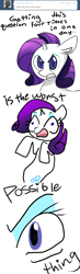Size: 680x2340 | Tagged: safe, artist:moonblizzard, character:rarity, rarity answers, ask, female, solo, tumblr