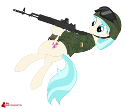 Size: 4000x3500 | Tagged: safe, artist:orang111, character:coco pommel, 6b43, absurd resolution, ak-12, ak-47, army, assault rifle, bulletproof vest, camouflage, digital flora, eotech, female, goggles, gun, helmet, hoof hold, military uniform, plot, ratnik, rifle, russia, russian army, soldier, solo, weapon