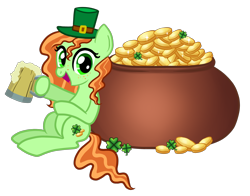 Size: 3024x2376 | Tagged: safe, artist:thecheeseburger, oc, oc only, pot of gold, saint patrick's day, solo, st patricks