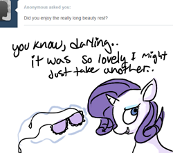 Size: 541x477 | Tagged: safe, artist:moonblizzard, character:rarity, rarity answers, ask, female, solo, tumblr