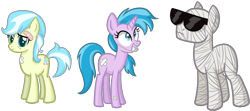 Size: 4536x2016 | Tagged: safe, artist:thecheeseburger, character:air way, character:cultivar, character:pearly whites, episode:leap of faith, g4, my little pony: friendship is magic, background pony, braces, injured, mummy
