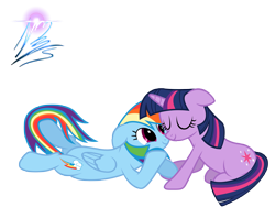 Size: 8000x6000 | Tagged: safe, artist:nightmaremoons, character:rainbow dash, character:twilight sparkle, ship:twidash, absurd resolution, female, lesbian, shipping, simple background, transparent background, vector