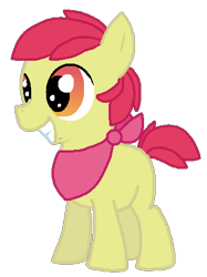 Size: 345x461 | Tagged: safe, artist:starryoak, character:apple bloom, species:earth pony, species:pony, g4, applebuck, bandana, colt, male, rule 63, simple background, solo, transparent background