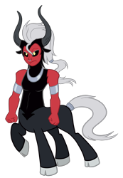 Size: 1944x2808 | Tagged: safe, artist:thecheeseburger, character:lord tirek, lady tirek, rule 63, solo