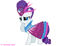 Size: 2000x1500 | Tagged: safe, artist:nightmaremoons, character:rarity, species:pony, species:unicorn, episode:green isn't your color, g4, my little pony: friendship is magic, clothing, dress, female, simple background, solo, transparent background, vector