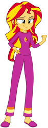 Size: 3000x7988 | Tagged: safe, artist:discorded, character:sunset shimmer, equestria girls:rainbow rocks, g4, my little pony: equestria girls, my little pony:equestria girls, absurd resolution, clothing, female, fist pump, pajamas, show accurate, simple background, slippers, solo, transparent background, vector