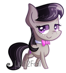 Size: 1568x1736 | Tagged: safe, artist:drawntildawn, character:octavia melody, species:earth pony, species:pony, chibi, female, simple background, smiling, solo, transparent background, watermark