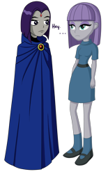 Size: 2232x3600 | Tagged: safe, artist:thecheeseburger, character:maud pie, my little pony:equestria girls, crossover, raven (teen titans), teen titans