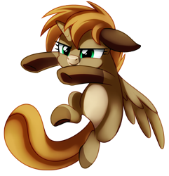 Size: 948x984 | Tagged: safe, artist:pepooni, oc, oc only, oc:gari, species:alicorn, species:pony, alicorn oc, cute, floppy ears, glare, simple background, smirk, solo, spread wings, transparent background, wings