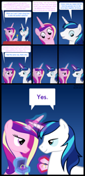 Size: 700x1437 | Tagged: safe, artist:haretrinity, character:princess cadance, character:shining armor, ship:shiningcadance, candle, comic, cute, engagement ring, female, horns are touching, magic, male, ring, shipping, straight, telekinesis
