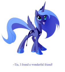 Size: 730x800 | Tagged: dead source, safe, artist:tomatocoup, character:nightmare moon, character:princess luna, species:alicorn, species:pony, corrupted, cute, eerie, female, grin, looking up, lunabetes, mare, miasma, nightmare luna, s1 luna, simple background, slit eyes, smiling, solo, spread wings, squee, text, transformation, transparent background, wings