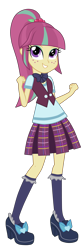 Size: 3200x9488 | Tagged: safe, artist:mixiepie, character:sour sweet, equestria girls:friendship games, g4, my little pony: equestria girls, my little pony:equestria girls, absurd resolution, clothing, crystal prep academy, crystal prep academy uniform, crystal prep shadowbolts, cute, pleated skirt, school uniform, simple background, skirt, sourbetes, transparent background, vector