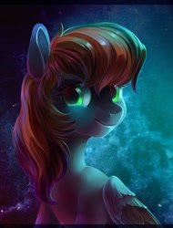 Size: 1560x2048 | Tagged: safe, artist:share dast, oc, oc only, species:pegasus, species:pony, cute, looking at you, solo, space