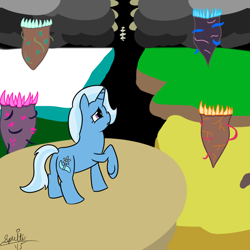 Size: 1000x1000 | Tagged: safe, artist:spritepony, character:trixie, species:pony, species:unicorn, crossover, female, mare, terraria