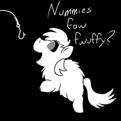 Size: 782x784 | Tagged: safe, artist:fluffsplosion, bait, fluffy abuse, fluffy pony, hook, stupidity, this will end in tears and/or death