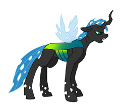 Size: 700x613 | Tagged: safe, artist:foxenawolf, oc, oc only, species:changeling, changeling oc, changeling prince, changeling royalty, male, simple background, solo, white background