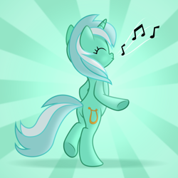 Size: 10000x10000 | Tagged: safe, artist:discorded, character:lyra heartstrings, species:pony, .svg available, absurd resolution, bipedal, female, show accurate, singing, solo, standing, vector, whistling