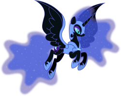 Size: 9846x7781 | Tagged: safe, artist:osipush, character:nightmare moon, character:princess luna, absurd resolution, armor, female, simple background, solo, transparent background, vector, wing armor