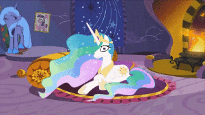 Size: 300x169 | Tagged: safe, artist:eqamrd, character:princess celestia, character:princess luna, character:twilight sparkle, species:alicorn, species:pony, 3d, animated, crown, cutie mark, eyes closed, female, fireplace, gif, gif for breezies, happy, hopping, jewelry, jumping, mare, open mouth, picture for breezies, princess, prone, pronking, regalia, s1 luna, serious luna, smiling, wide eyes, youtube link