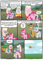 Size: 796x1098 | Tagged: safe, artist:kturtle, character:cloudy quartz, character:igneous rock pie, character:pinkamena diane pie, character:pinkie pie, comic:the story of granny pie, comic, granny pie, portuguese, quartzrock, translation