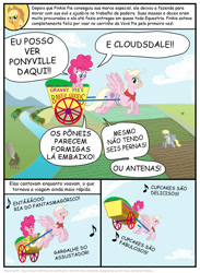 Size: 802x1095 | Tagged: safe, artist:kturtle, character:derpy hooves, character:pinkie pie, species:pegasus, species:pony, comic:the story of granny pie, comic, female, granny pie, mare, portuguese, translation