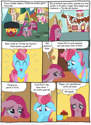 Size: 788x1091 | Tagged: safe, artist:kturtle, character:carrot cake, character:cup cake, character:pinkie pie, comic:the story of granny pie, comic, pinkamene diane pie, portuguese, translation