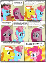 Size: 791x1092 | Tagged: safe, artist:kturtle, character:carrot cake, character:cup cake, character:pinkamena diane pie, character:pinkie pie, comic:the story of granny pie, comic, portuguese, translation