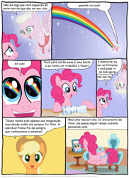 Size: 797x1093 | Tagged: safe, artist:kturtle, character:applejack, character:pinkie pie, comic:the story of granny pie, comic, granny pie, portuguese, translation