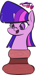 Size: 866x1810 | Tagged: safe, artist:liracrown, character:twilight sparkle, chess, chess piece, female, knight, knight pony chess, solo