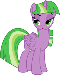 Size: 804x993 | Tagged: safe, artist:blah23z, edit, character:barb, character:spike, character:twilight sparkle, character:twilight sparkle (alicorn), species:alicorn, species:pony, female, mare, palette swap, ponified spike, recolor, rule 63, simple background, solo, spikeycorn, transparent background, vector