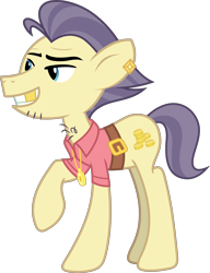 Size: 4601x6000 | Tagged: safe, artist:magister39, character:street rat, episode:the gift of the maud pie, g4, my little pony: friendship is magic, absurd resolution, belt, clothing, ear piercing, gold chains, inkscape, piercing, pouch pony, raised hoof, simple background, solo, transparent background, vector